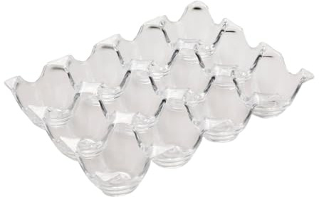 Angoily 12-grid Acrylic Egg Storage Container with Anti-collision Design, Refrigerator Egg Holder Box for Home Kitchen Organization