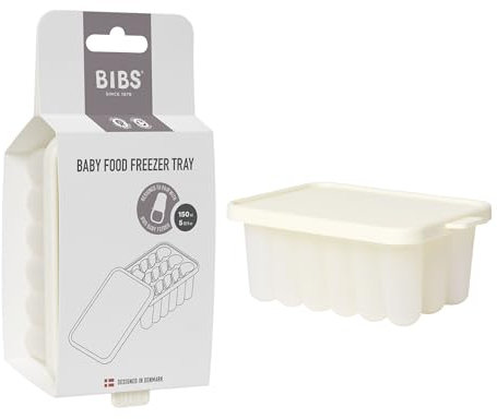 BIBS Babybrei Einfrieren Behälter - Gefrierbehälter für Babynahrung/Baby Beikost - Kompatibel mit BIBS Fruchtsauger - BPA-Frei - Ideal für Muttermilch, Babybrei, Fruchtpüree usw. - Ivory