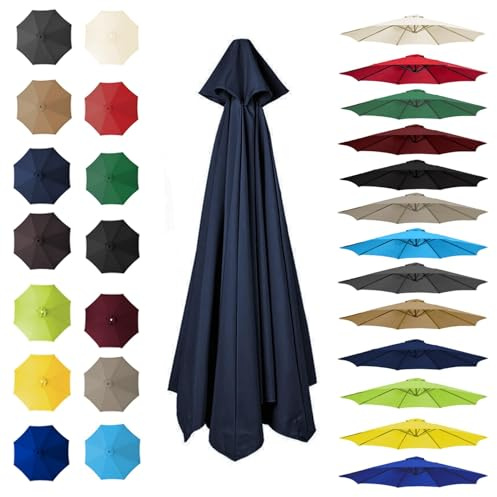 UUDQCD Garden Parasol Replacement Canopy Cover 2m-3.5m With 6-8 Arms - Accessories