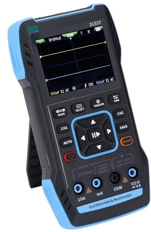 SUNGOOYUE Multímetro de Osciloscopio Digital 250 Ms/S 50 MHz 2 con Alta Precisión con Altas Precisiones del Osciloscopio Multicímetro para Pruebas Eléctricas y Dispositivos de Diagnóstico ABS