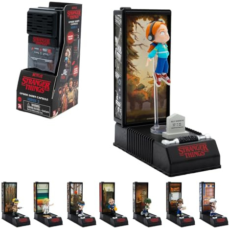 Yume 15099 – Stranger Things Upside Down Capsule, 1 av 8 minifigurer med walkie-talkie, samlarfigur med displaystativ, Netflix Merch för fans av serien