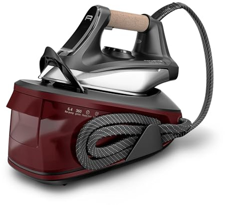 Rowenta Force Pro 350, Ferro da Stiro a Vapore Professionale, con Generatore di Vapore 350g/min, -25% di Consumo Energetico in Modalità Eco, Funzione Verticale, 2400 W, VR7443F0, Colore Rooibos