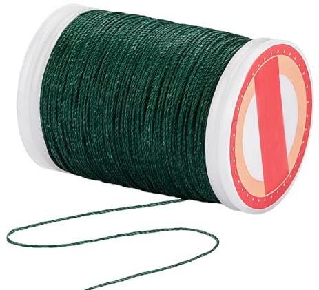 PH PandaHall 120m Filo di Poliestere Cerato 0.5mm Cordone Cerato Verde | Fili Cerati per Braccialetti Macramè per Perline Bigiotteria Creazione di Gioielli Collana Artigianato Fai Da Te