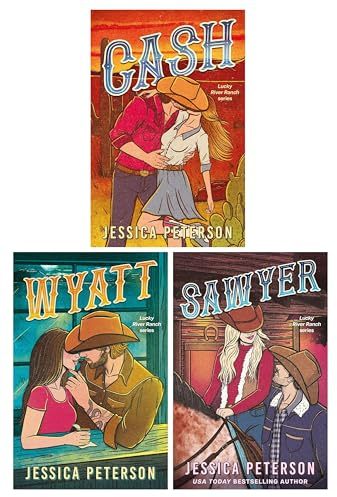Lucky River Ranch Series by Jessica Peterson 3 Books Collection Set (Cash, Wyatt & Sawyer)
