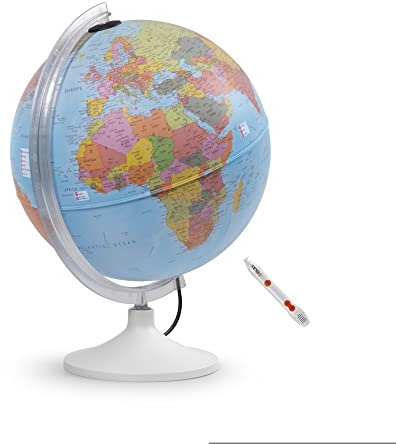 Parlamondo I: Interaktiver Globus mit Audio-Stift und Ladekabel (Interaktiver Globus mit Hörstift)