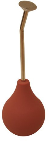 Genki-Bonsai Ballbrause Gießbrause in Farbe terra (rot) & Ausgießer (Edelstahl) -lang– präzises Gießen für Bonsai, Zimmerpflanzen, Filzen & Garten, Füllmenge 240 ml