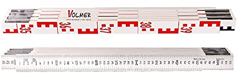 Nivellierzollstock 4 m (Geometer-Maßstab), Transportlänge 57,5 cm – E-Teilung/mm-Teilung