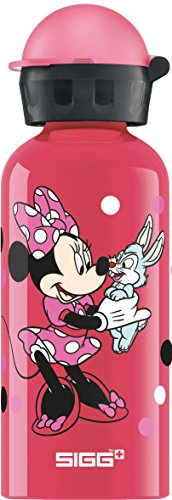 SIGG Minnie Mouse Kinder Trinkflasche (0.4 L), schadstofffreie Kinderflasche mit auslaufsicherem Deckel, federleichte Trinkflasche aus Aluminium