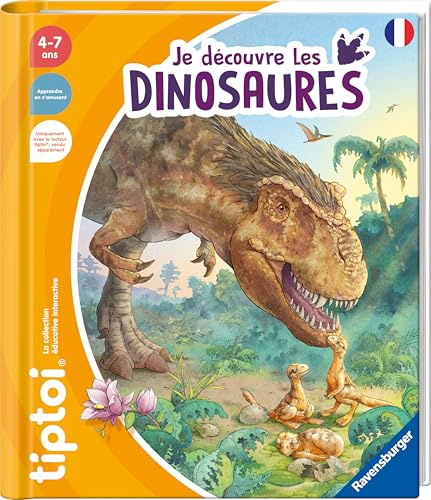 Ravensburger - tiptoi® - Livre interactif - Je découvre les dinosaures - Jeu éducatif électronique, sans écran - A partir de 4 ans - version française - 13099013