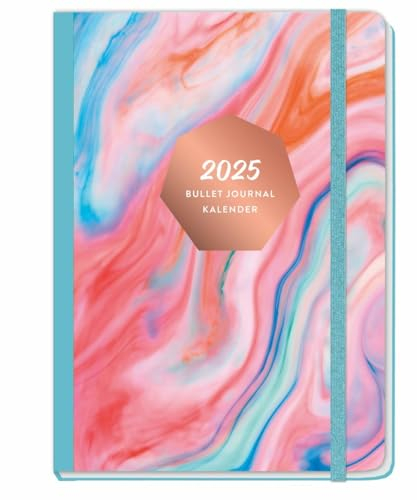 Nature Bullet Journal A5 2025: Taschenkalender. Organisation im stressigen Alltag mit dem praktischen Kalender im Buchformat. Diary A5 in schönem ... und Gummiband. (Bullet Journal Kalender Heye)