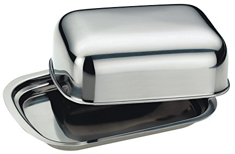 kela Mantequera de acero inoxidable VISION, acero inoxidable 18/10, mantequera con tapa, apta para lavavajillas, brillante