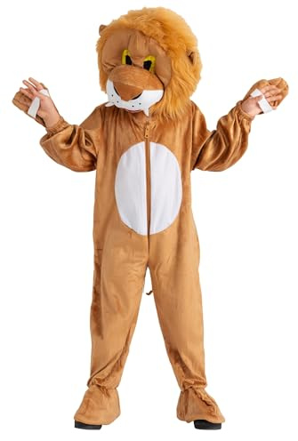 Dress Up America Löwenmaskottchen Für Kinder – Löwenkostüm Für Mädchen Und Jungen – Safari-Tier-Verkleidungsset Zum Rollenspiel