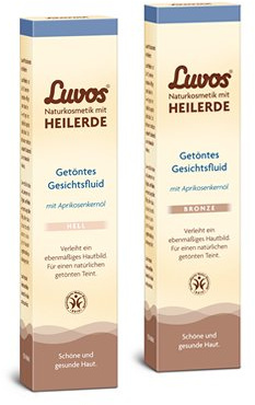 Luvos Getöntes Gesichtsfluid Hell Pflege-Set 2x50ml. Mit Aprikosenkernöl für schöne und gepflegte Haut. Verleiht ein ebenmäßiges Hautbild und einen natürlichen, getönten Teint.