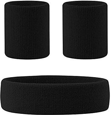 HANERDUN Sport Stirnband Herren Damen Schweißbänder Kopf Stirn Kopfband | Schweißband Handgelenk, Schweissband Stirn, Headband Men, Frottee Stirnband, Unisex, Laufen Fahrrad Joggen Tennis Fußball