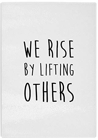 Black White Quote Kindness Kitchen Worktop Protector Saver Glass Chopping Board