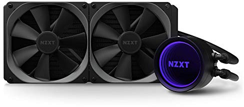 NZXT Kraken X63 280mm - RL-KRX63-01 - AIO RGB CPU Liquid Cooler - Rotating Infinity Mirror Design - Improved Pump - Powered By CAM V4 - RGB Connector - Aer P 140mm Radiator Fans (2 Included)