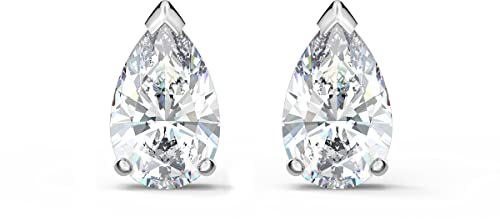 Swarovski Attract Ohrstecker, Tropfenschliff, Weiß, Rhodiniert