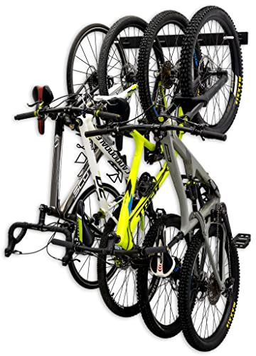 4 Bike Rack for Garage - Solid Steel Extra Heavy Duty BLAT Bike Rack - Garage Wall Mounted Bicycle Storage