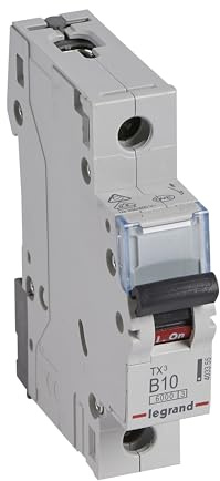 LEGRAND, TX3 Leitungsschutzschalter B-Charakteristik, 10A, 1-polig, 6kA, 230/400VAC, 1 Teilungseinheit, 403355