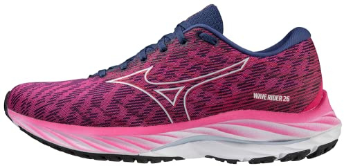 Mizuno Sneaker Wave Rider 26 Donna, Fucsia Hblue Innuendo, 38 EU