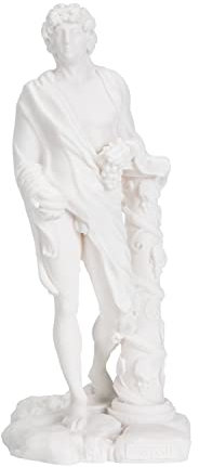 Dionysus Statue Bacchus Griechischer Weingott Traubenernte Alabaster Skulptur 12,9 Zoll