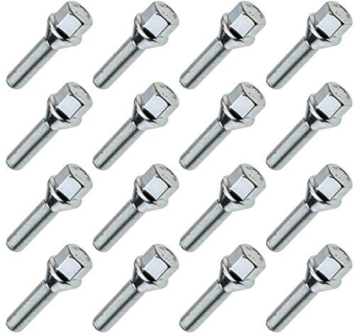 C CARBONADO 16x Radschrauben Radbolzen M12x1,25 35mm Kegelbund SW17 | Geeignet für Alufelgen und Stahlfelgen, 16er Pack