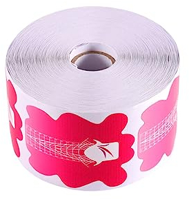osiuujkw 100/500 Uds. Formas de uñas de flores, extensión de puntas, molde de arte de construcción, guía de rizo precisa, pegatinas de Gel DIY, herramientas de plantilla, 500 piezas