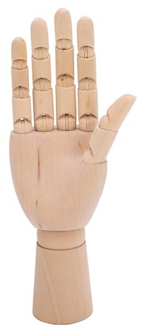 Holz Schaufensterpuppe Hand Hände Ornamente Modell Gugertree Dekoration Finger Dekor für Gelenke Künstlerpuppen (18 cm große Holzhand (rechte Hand des Kindes))