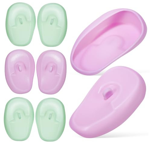 Beaupretty 4paia Coprire Orecchie Silicone Per Colorazione Di Earmuffs Protezione Orecchie Per Asciugacapelli e Nuoto Comfort e Stile Vari Colori