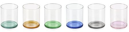 Ichendorf Milano Set di 6 Tumbler, Collezione Fondale, 35 cl, Vetro Borosilicato, Fatto a Mano
