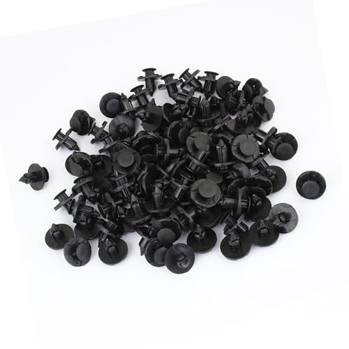 A ABSOPRO Fissaggio a Rivetto da 8mm per Parafanghi paraurti per Nissan in Plastica Nera (Set di 100)