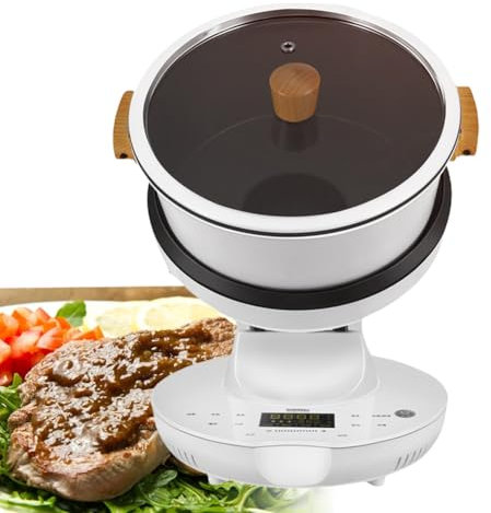 XCSCUK Machine de Cuisson Automatique Intelligente, Robot de Cuisson 8L, Chauffage 3D Tout Autour, Convient pour la Maison, Le Camping