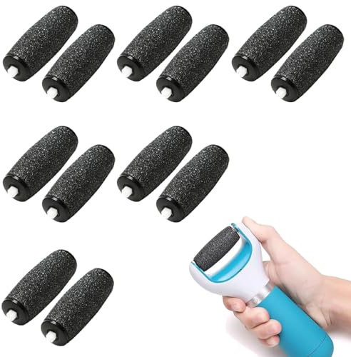 12 Pièces Rouleaux de Remplacement, Extra Rugueux Rouleau Pied Compatible avec Scholl Velvet Smooth, Recharge de Tête de Rouleau pour Pedicure Pied Electrique