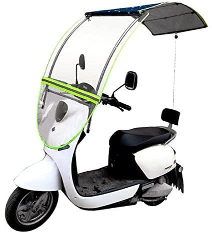 LJPZYOY Regenschutzdach für Elektromobile, Motorrad-Regenschutz, halbgeschlossenes Schirmdach für Elektromotorräder, universeller Sonnenschirm für Motorroller, UV-beständiger Schutz