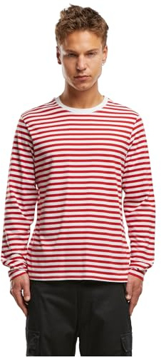 Brandit Jerseyshirt, stripe, longsl., Color: red-white, Size: 3XL