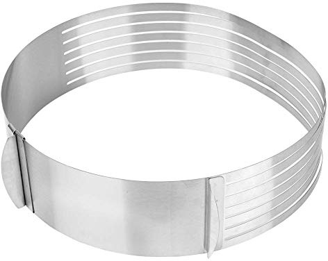 Affettatrice Livellatrice Per Torta, Affettatrice Per Torta 24-30 cm Anelli Circolari Regolabili In Acciaio Inossidabile Taglierina Per Mousse Affettare Stampo Per Taglio Del Pane