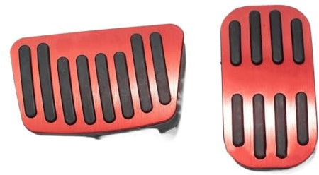 Pedalsatz Fußpedal 2 PCS Auto Fuß Pedale Für Suzu&ki Für Swace Für E210 2018 2019 2020 2021 2022 Gas Bremse Edelstahl Pedal Pads(Red)