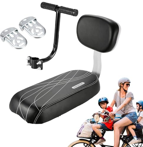 Dubbulon Siège vélo Enfant,Dossier de siège de vélo pour - Repose-Pieds Universel d'accoudoir de Coussin de siège arrière de Bicyclette pour la sécurité de l'enfant de l'enfant