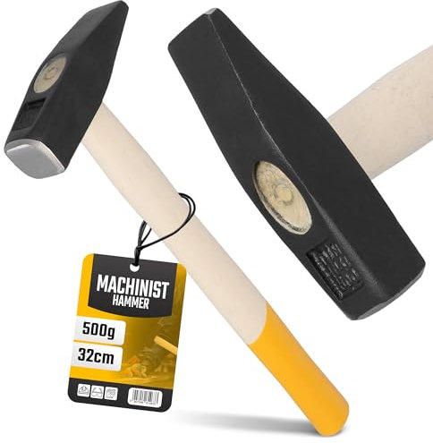 Martillo Cerrajero 500 G Mango Madera Robusta Cabeza Acero Forjado Agarre Ergonómico Confort Uso Prolongado Taller Profesional Herramientas Precisión Metales