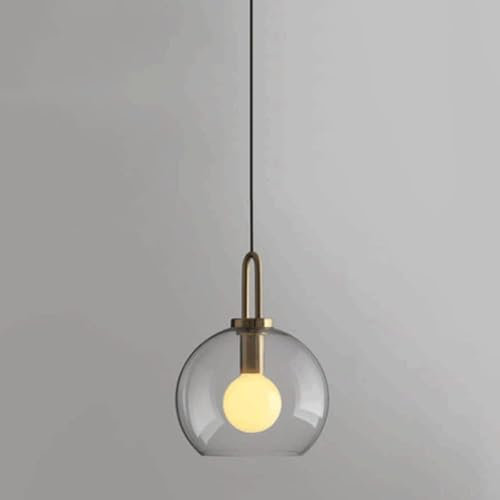 Lámpara colgante de pantalla de vidrio simple for estudio, restaurante, bar, decoración, luminaria suspendida,Candelabros