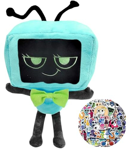 Lemoneon Dandy's World Plush 11 Vee Plush Stuffed Figure Pillow for Video Game Fans Room Decor with a Sticker Set