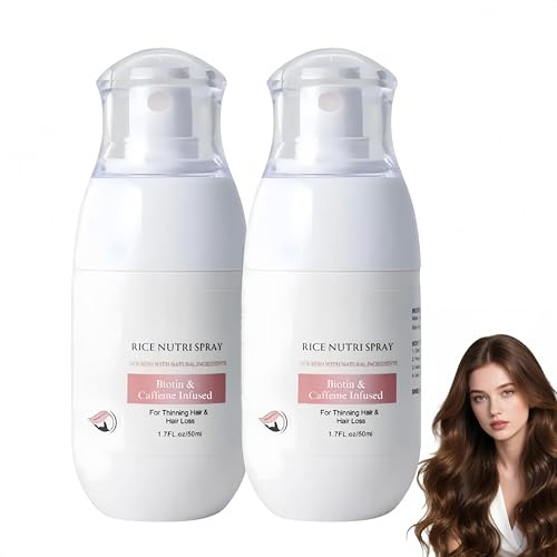 Anti-Haarverlust-Spray, Hair Helper Spray, natürliche nahrhafte Inhaltsstoffe, Haarwuchs gegen dünner werdendes Haar und Haarausfall, Pflegen Sie die Kopfhaut und die Haarfollikel (50ml, 2)