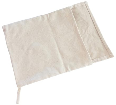 Cabilock Bolsa de Lona de Algodón para Triturar Hielo Absorción de Líquido y Gancho para Colgar, Accesorio de Cocina Adecuado para Barra y Preparación de Cócteles