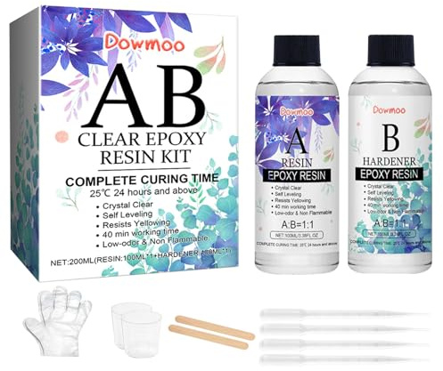 Générique Epoxidharz-Set – bestehend aus transparentem Polymer, Kunstharz, modernes Handwerk | Schmuck, Epoxidharz-Set, Gießlösung, Reparaturbeschichtung