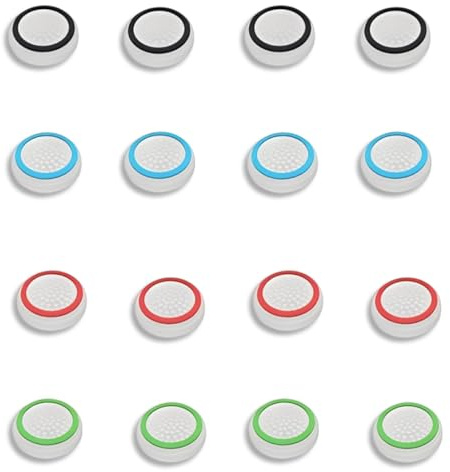 JEYORZY Capuchons de Joystick pour PS5, 16PCS Capuchons en Silicone pour Joystick, Capuchons de Manette de Jeu, Accessoire PS5/PS4 Capuchons en Silicone pour Thumbstick, Accessoires Grip de Manette