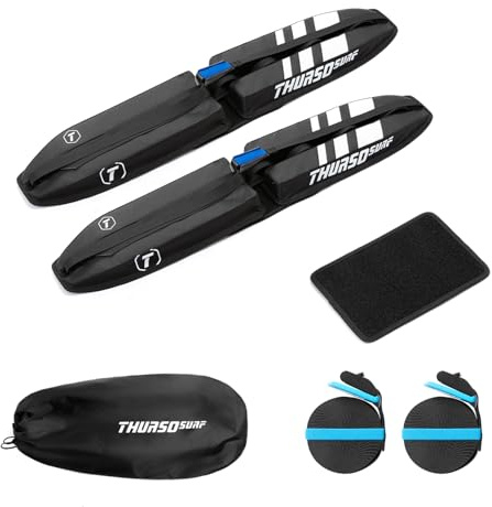 THURSO SURF Universal Dachgepäckträger Weich für Auto - Für Kajak, SUP, Ski, Snowboard - 18 cm Basis, Daisy Chain, 5 m Spanngurte mit Metallverschlüssen (Foldable)