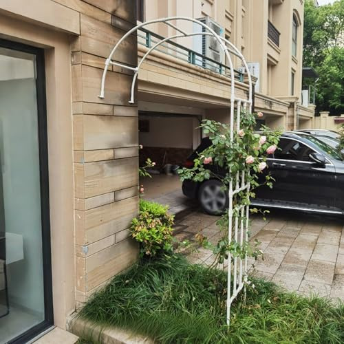 Demi-arche en métal pour plantes grimpantes - Arche de jardin large de 90 à 300 m - Assemblage facile - Pour décoration de Noël et soutien de jardin