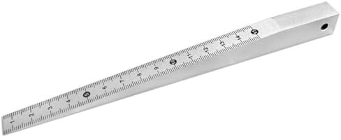 Helilyco Spessimetro a cuneo per misurazione di buchi, gamma da 0,2 a 4 mm a 1-15 mm, in acciaio al carbonio con superficie cromata, per edilizia e uso automobilistico