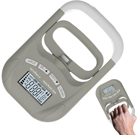 Dinamometro manuale: schermo digitale ricaricabile, capacità di 180 kg, attrezzatura per l'allenamento delle mani per monitorare la e migliorare la presa | per allenamenti di recupero mu