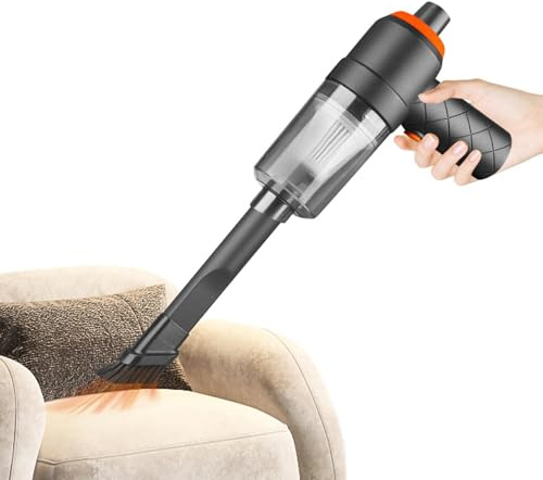 Autohandstaubsauger Kabellos - Aufladbar 1200mAh 9000Pa für Detailreinigung - Kabinenpustegerät Staubbläser - für Sitze Mittelkonsole Handschuhfach Tastaturen Sofa Spalten Ecken Schreibtisch